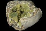 Yellow Crystal Filled Septarian Geode - Utah #97243-1